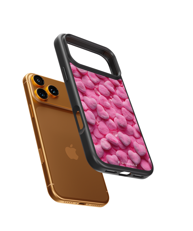 Husa Fluffy Hearts Apple iPhone Impact Ultra