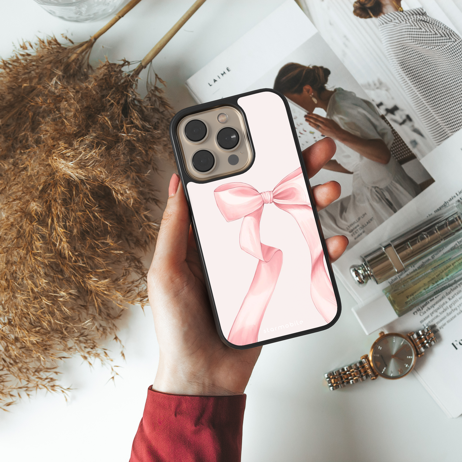 Husa Pink Bow Apple iPhone Impact Ultra