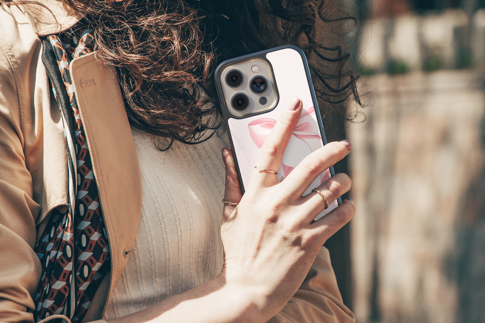 Husa Pink Bow Apple iPhone Impact Ultra