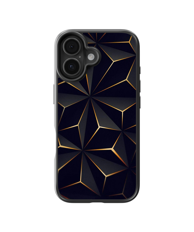 Husa Low Poly Gold Apple iPhone Impact Ultra