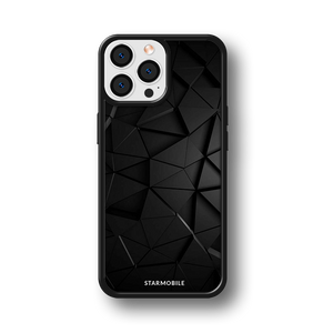 Husa Low Poly Black Apple iPhone Impact Ultra