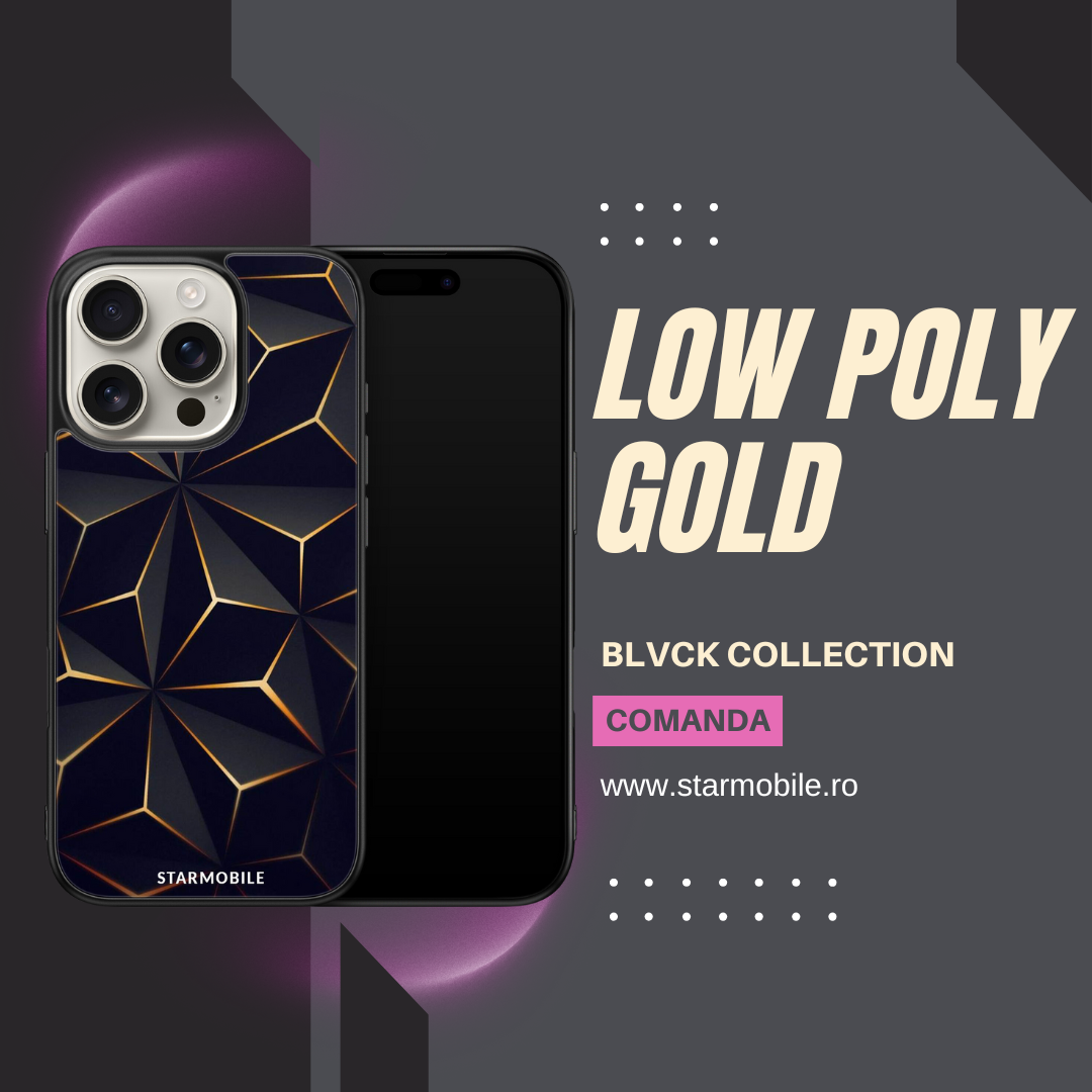 Husa Low Poly Gold Apple iPhone Impact Ultra