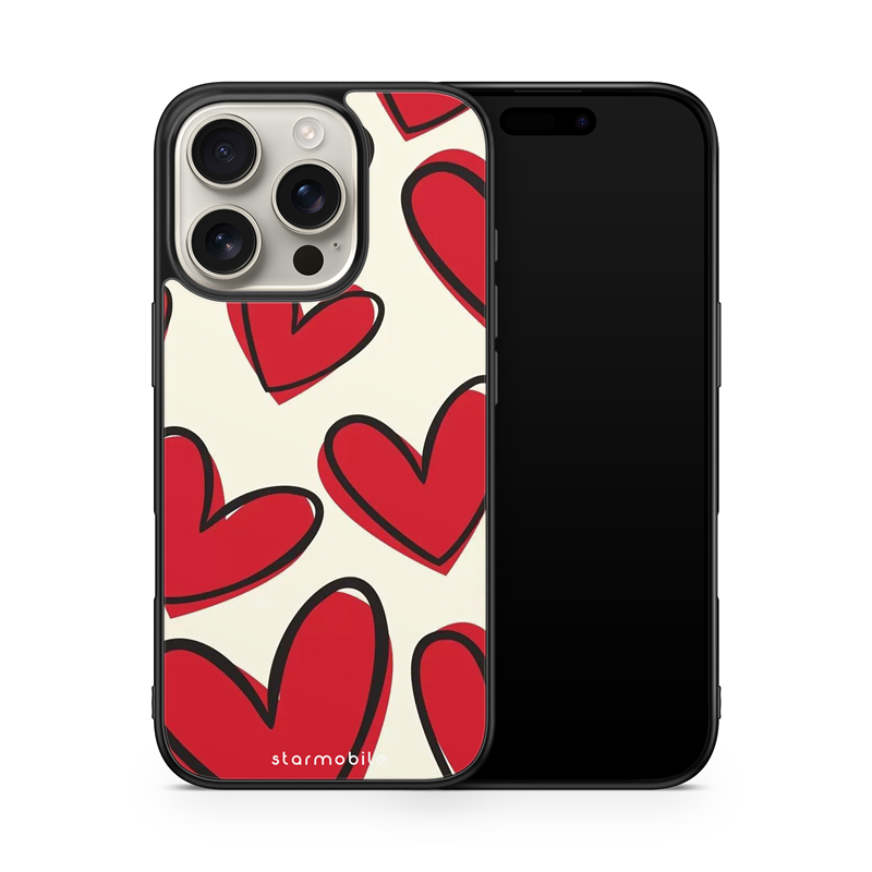 Husa Happy Hearts Apple iPhone Impact Ultra