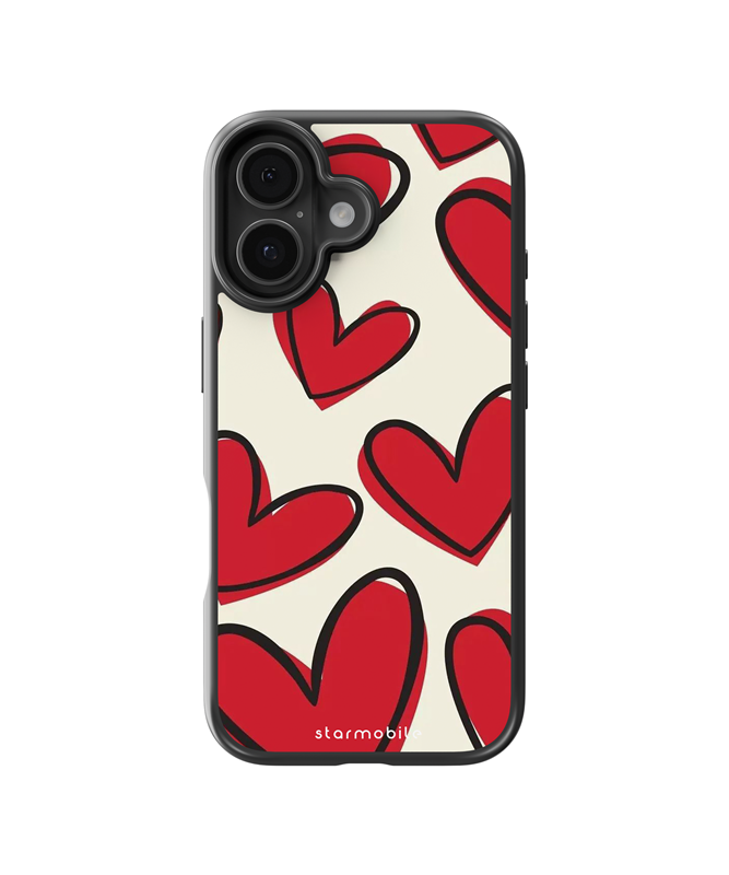 Husa Happy Hearts Apple iPhone Impact Ultra