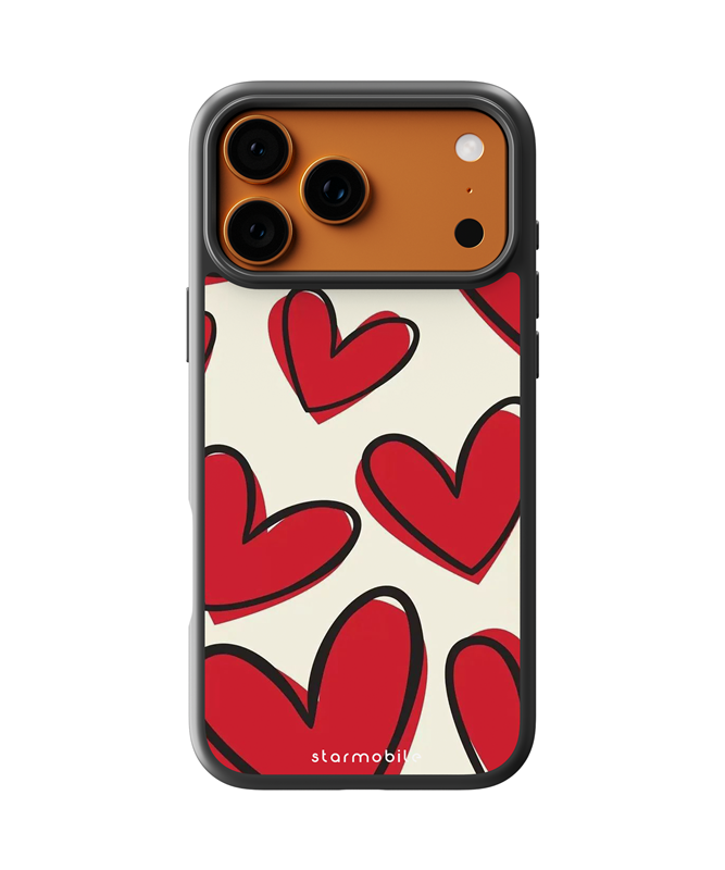 Husa Happy Hearts Apple iPhone Impact Ultra
