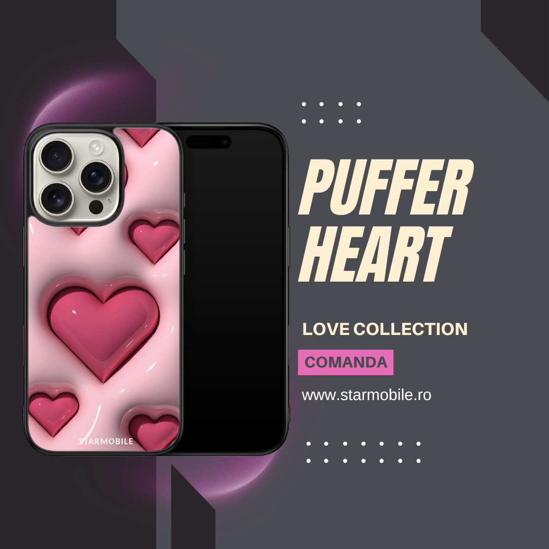 Husa Puffer Heart Apple iPhone Impact Ultra