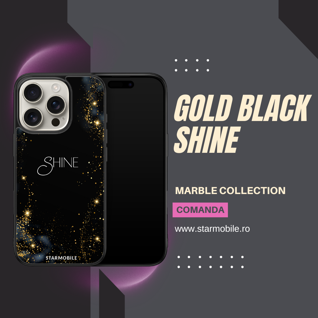 Husa Gold Black Shine Apple iPhone Impact Ultra