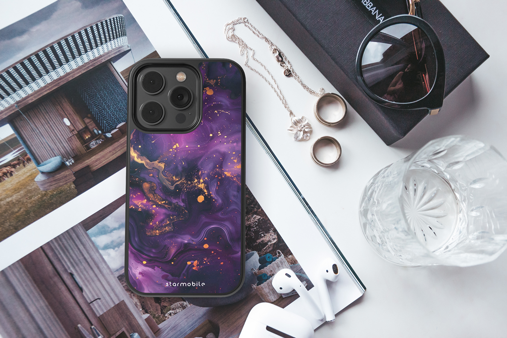 Husa Violet Abstract Apple iPhone Impact Ultra