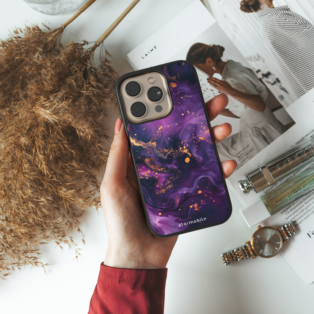 Husa Violet Abstract Apple iPhone Impact Ultra