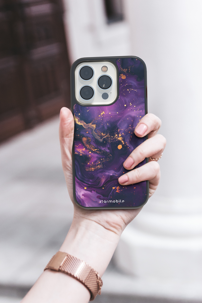Husa Violet Abstract Apple iPhone Impact Ultra