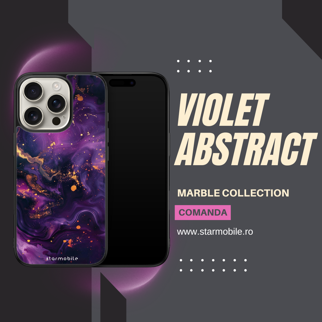 Husa Violet Abstract Apple iPhone Impact Ultra