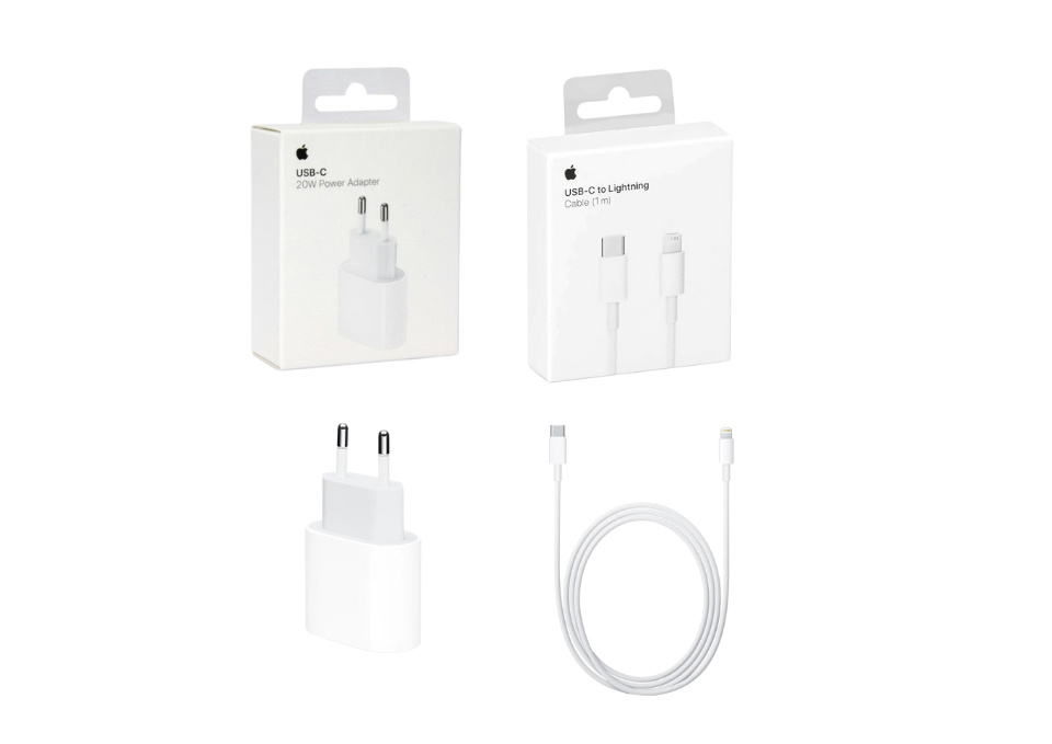 Pachet Incarcator Apple iPhone MHJE3ZM/A si Cablu de date MUQ93ZM/A Retail Boxes