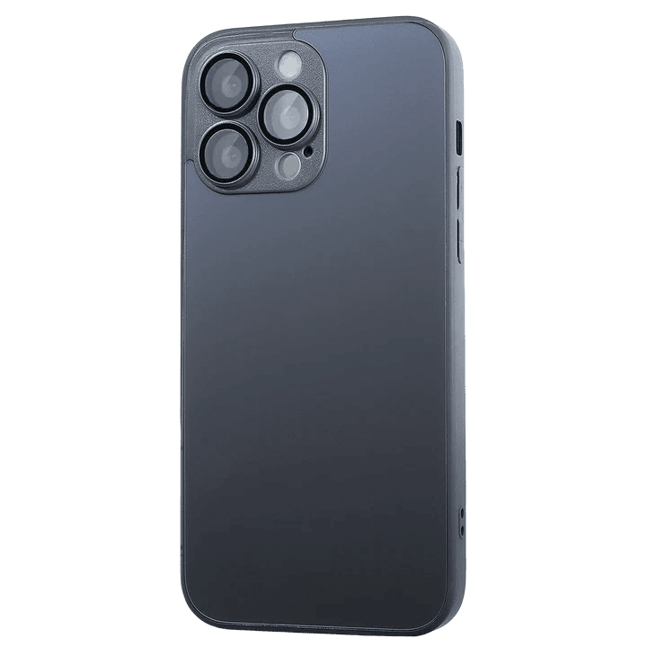 Husa de sticla/silicon Premium Protectie Camere AG GLASS Graphite Black Apple iPhone 11 - StarMobile.ro - Modă pentru telefon