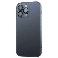 Husa de sticla/silicon Premium Protectie Camere AG GLASS Graphite Black Apple iPhone 13 - StarMobile.ro - Modă pentru telefon