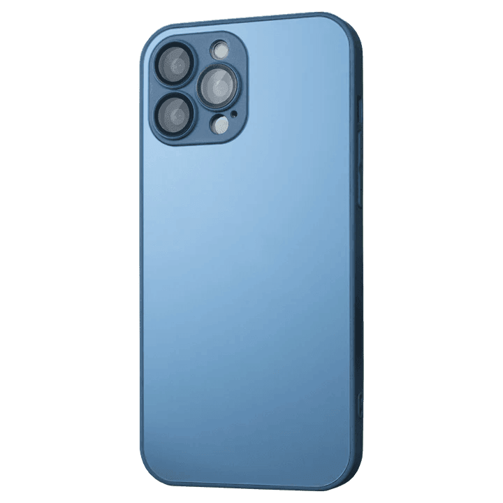 Husa de sticla/silicon Premium Protectie Camere AG GLASS Sierra Blue Apple iPhone 14 - StarMobile.ro - Modă pentru telefon