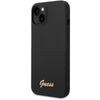 Husa Guess Silicone Liquid Metal Apple iPhone 14 Black - StarMobile.ro - Modă pentru telefon