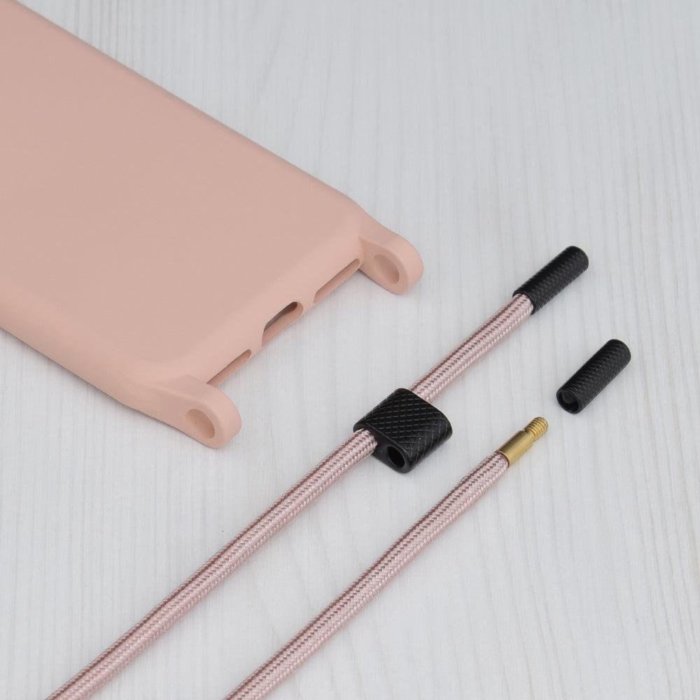 Husa silicon cu snur Crossbody Lanyard - Apple iPhone 11 - Pink - StarMobile.ro - Modă pentru telefon