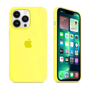 Husa Silicon Interior Microfibra Lemon Apple iPhone 14 - StarMobile.ro - Modă pentru telefon