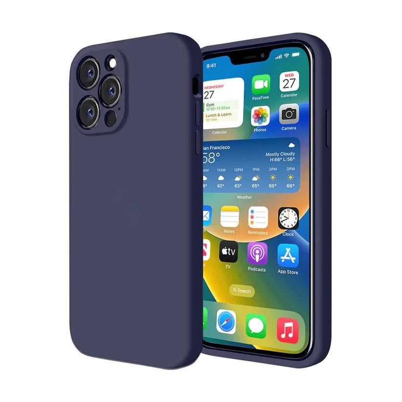 Husa Silicon Interior Microfibra Midnight Blue Full Camera Apple iPhone 15 - StarMobile.ro - Modă pentru telefon