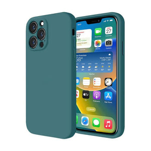 Husa Silicon Interior Microfibra Pine Green Full Camera Apple iPhone 15 Pro Max - StarMobile.ro - Modă pentru telefon