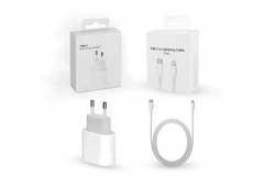 Pachet Incarcator Apple iPhone MHJE3ZM/A si Cablu de date MUQ93ZM/A Retail Boxes