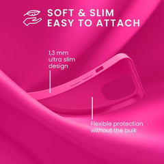 Husa Flash Pink Silicon Interior Microfibra Apple iPhone 14 Pro - StarMobile.ro - Modă pentru telefon