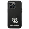 Husa Karl Lagerfeld Liquid Silicone Outline Choupette Body Logo pentru Apple iPhone 14 Pro Max Black - StarMobile.ro - Modă pentru telefon