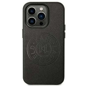 Husa Piele Karl Lagerfeld PU Leather Perfortated Logo pentru iPhone 14 Pro Max Black - StarMobile.ro - Modă pentru telefon