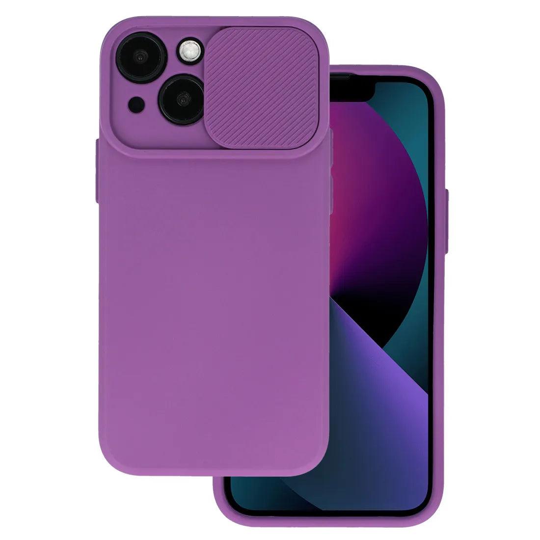 Husa Protectie Camera Silicon Interior Catifea Mov Apple iPhone 14 Plus - StarMobile.ro - Modă pentru telefon