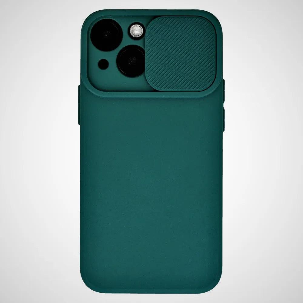 Husa Protectie Camera Silicon Interior Catifea Verde Apple iPhone 14 Pro - StarMobile.ro - Modă pentru telefon