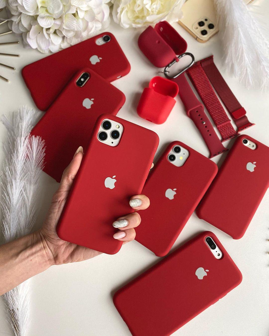 Husa Silicon Interior Microfibra Dark Red Apple iPhone Xs Max - StarMobile.ro - Modă pentru telefon