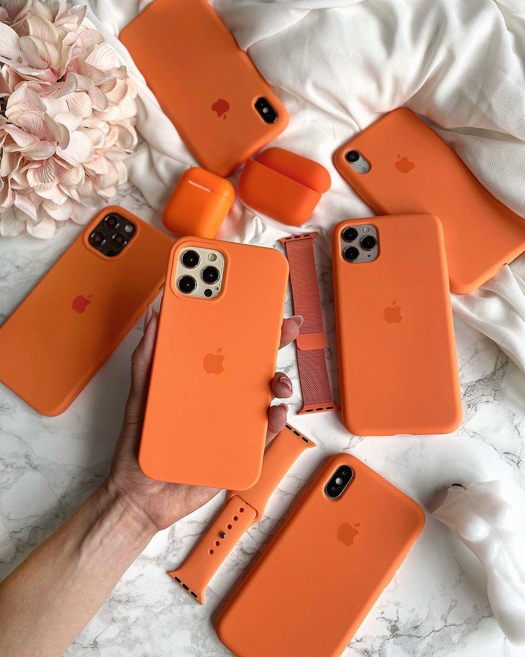 Husa Silicon Interior Microfibra Orange Apple iPhone 11 - StarMobile.ro - Modă pentru telefon