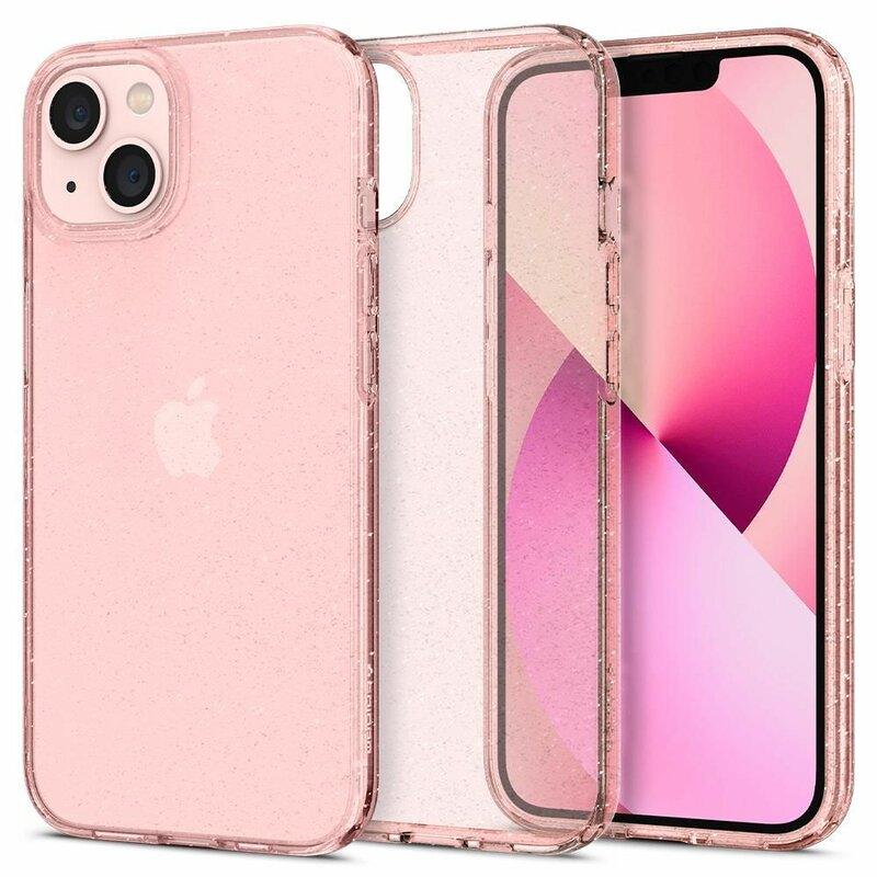 Husa Spigen Liquid Crystal Glitter, Rose Quartz Apple iPhone 13 Pro Max - StarMobile.ro - Modă pentru telefon